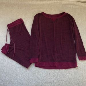 Felina Wine Colored Pajama Set Small